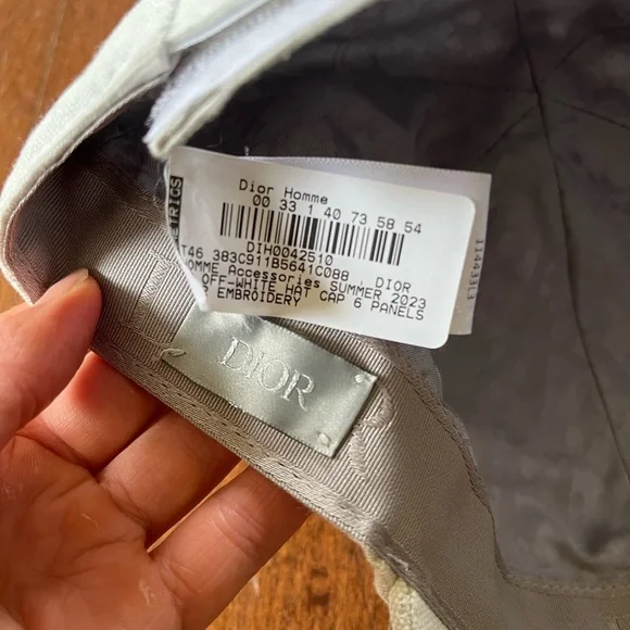 DIOR BASEBALL CAP - Gray Cotton Canvas